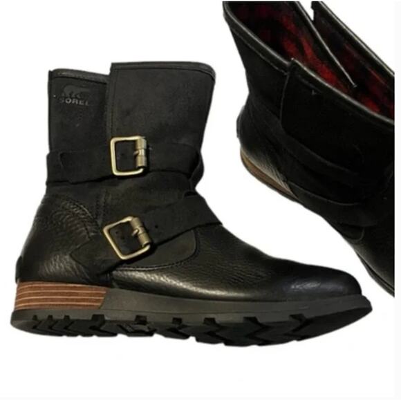Sorel Women’s Black Major Moto Boot Sz 8 - Picture 4 of 6
